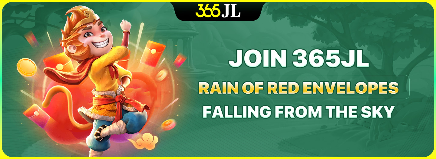 365JL Rain of red envelopes promotion banner